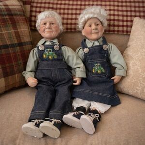 Pair of Porcelain Dolls